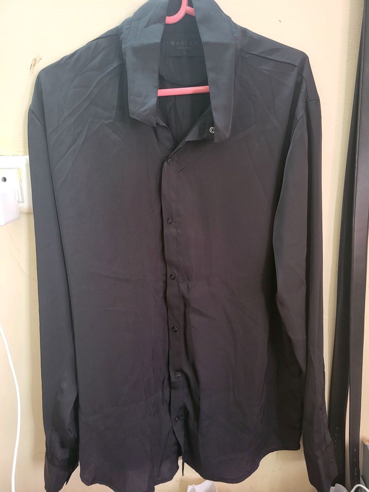 Black Party Wear Shirt