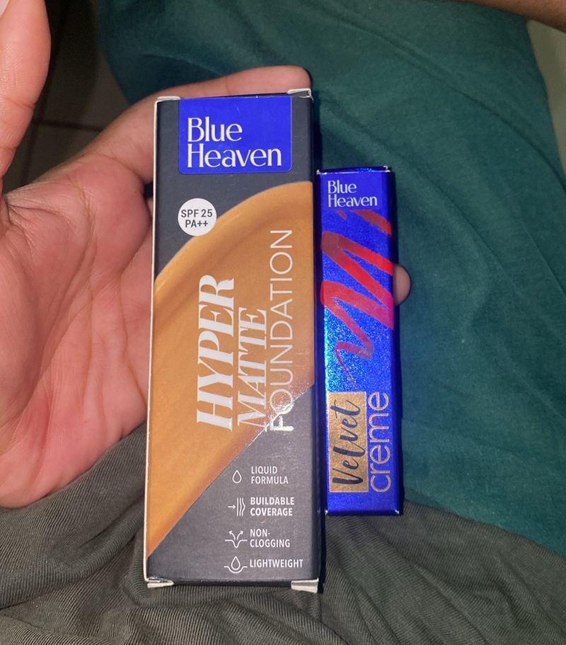 Blue Heaven Lipstick And Foundation Combo