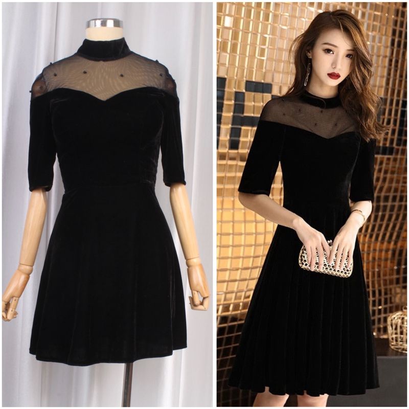 Korean Velvet Dress