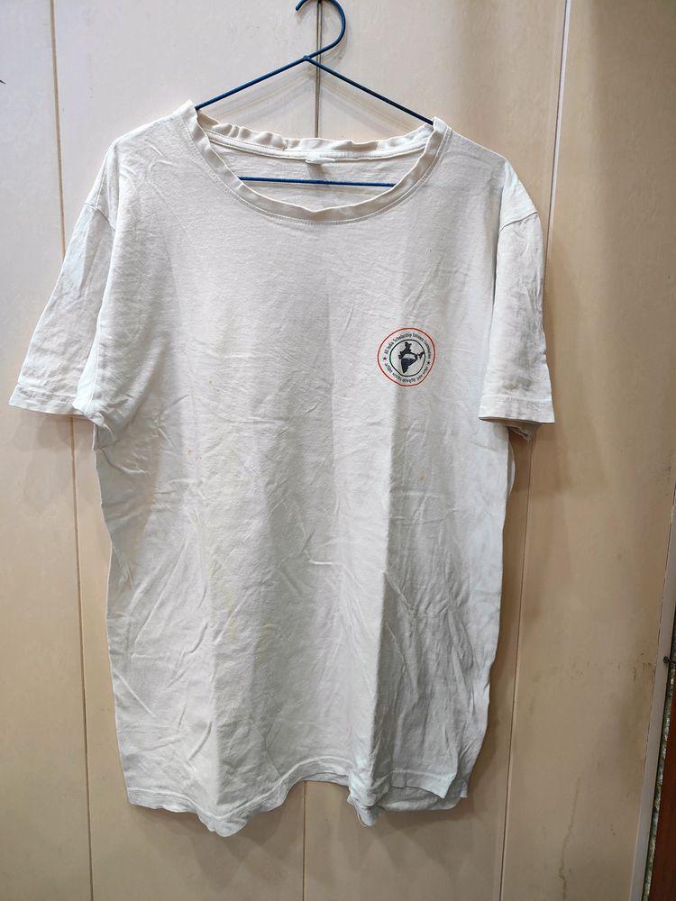 White Daily Wear Tshirt (Men)