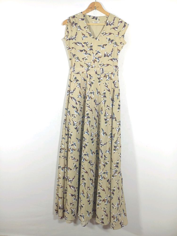 Cream Printed Dress (Women's)