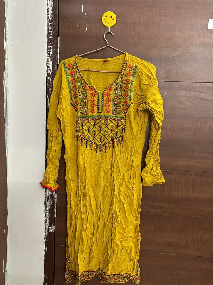 Mustard Kurta