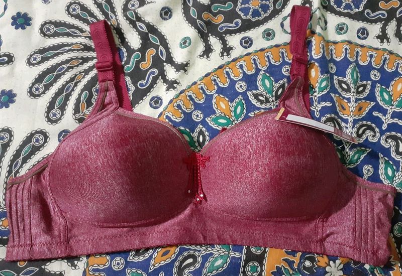 Textured Burgundy Bra