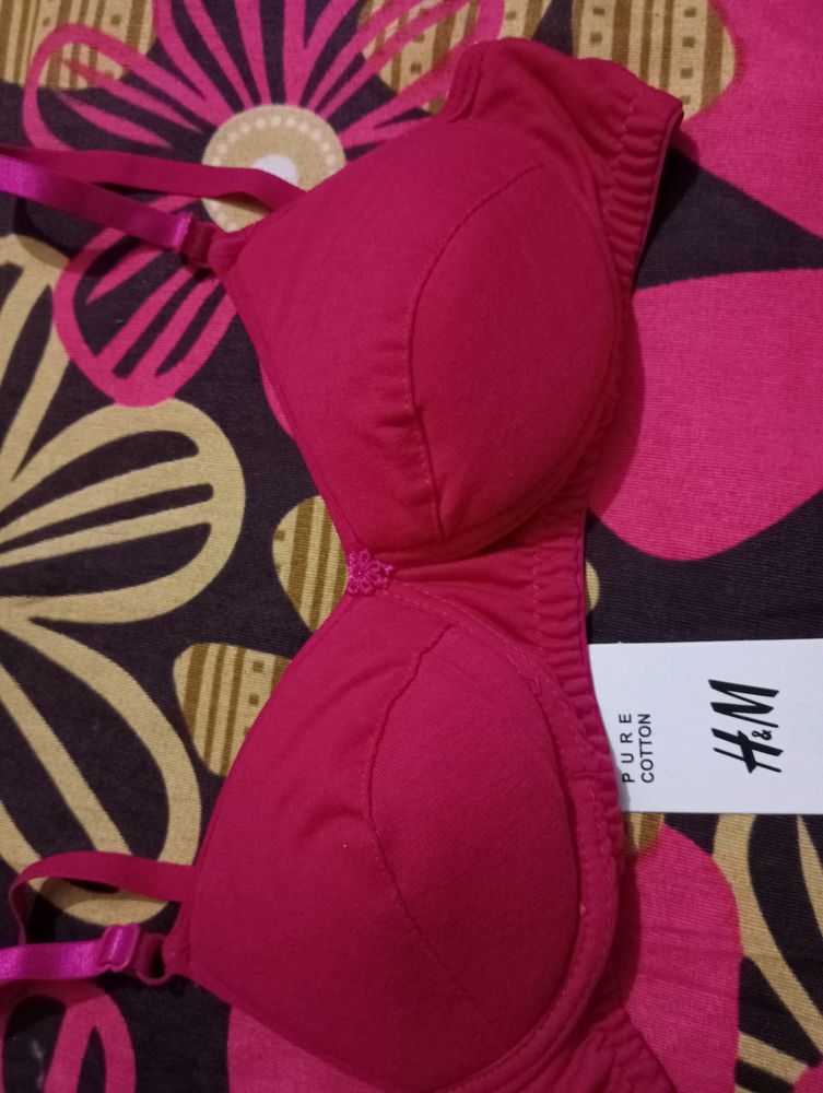 Pure Cotton Pink Bra H&M