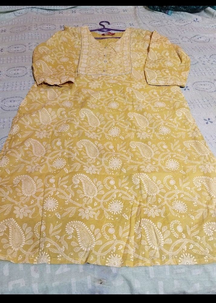 Yellow Color Kurti