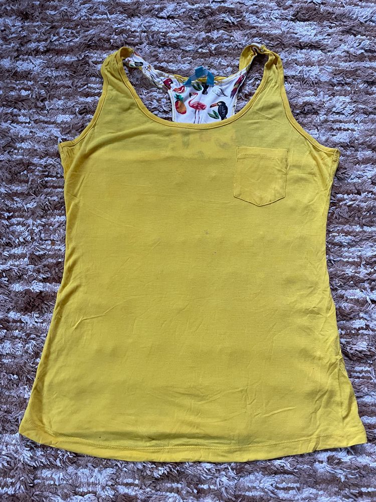 Yellow Colour Tank Top