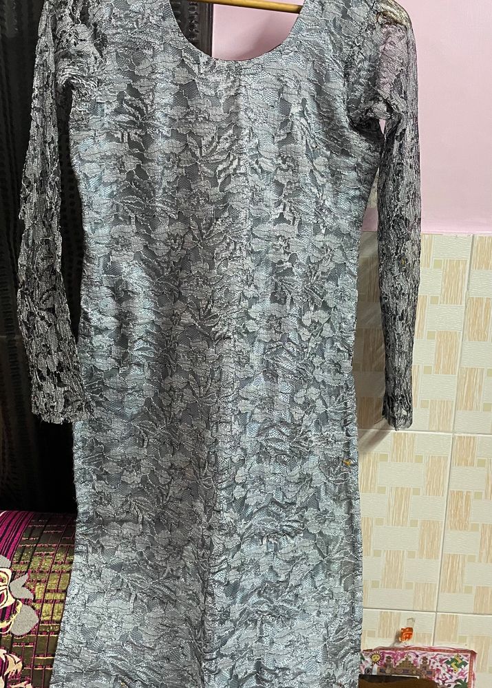 Grey Kurta Set