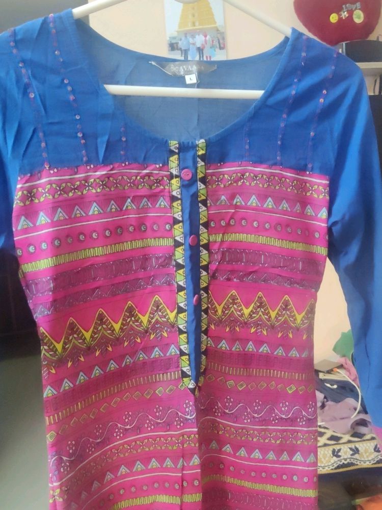 Beautiful Pure Cotton Kurta Multi Colour