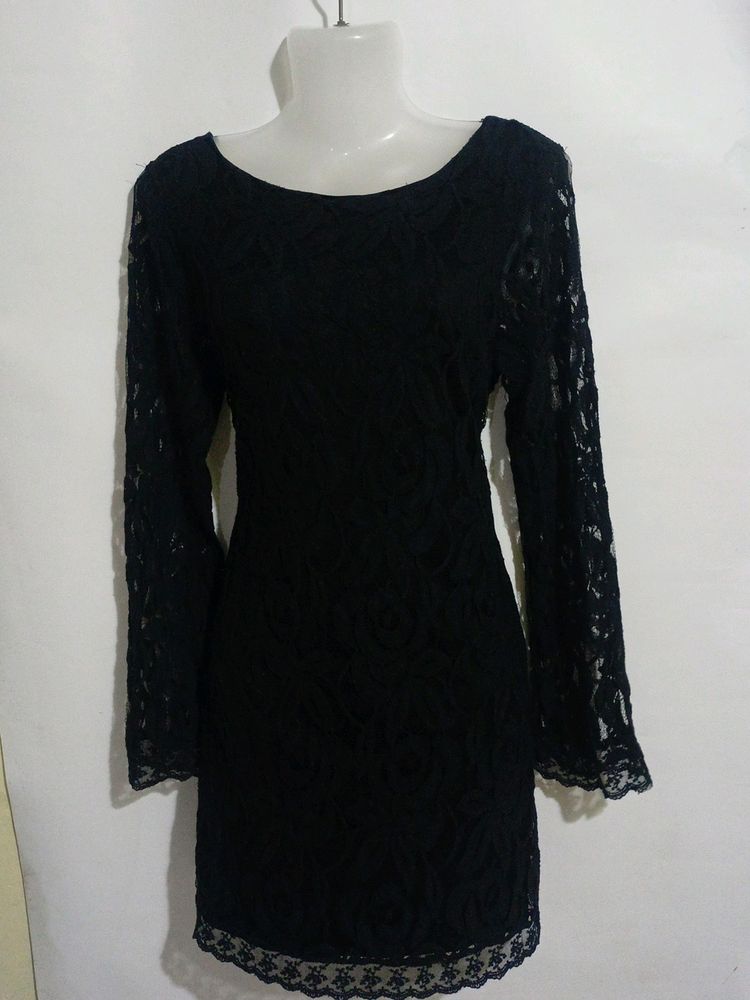 BLACK NET DRESS