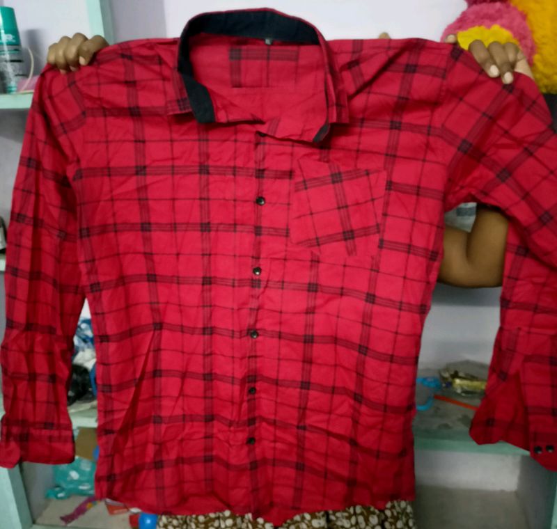 ♥️ Red check shirt xl luk new