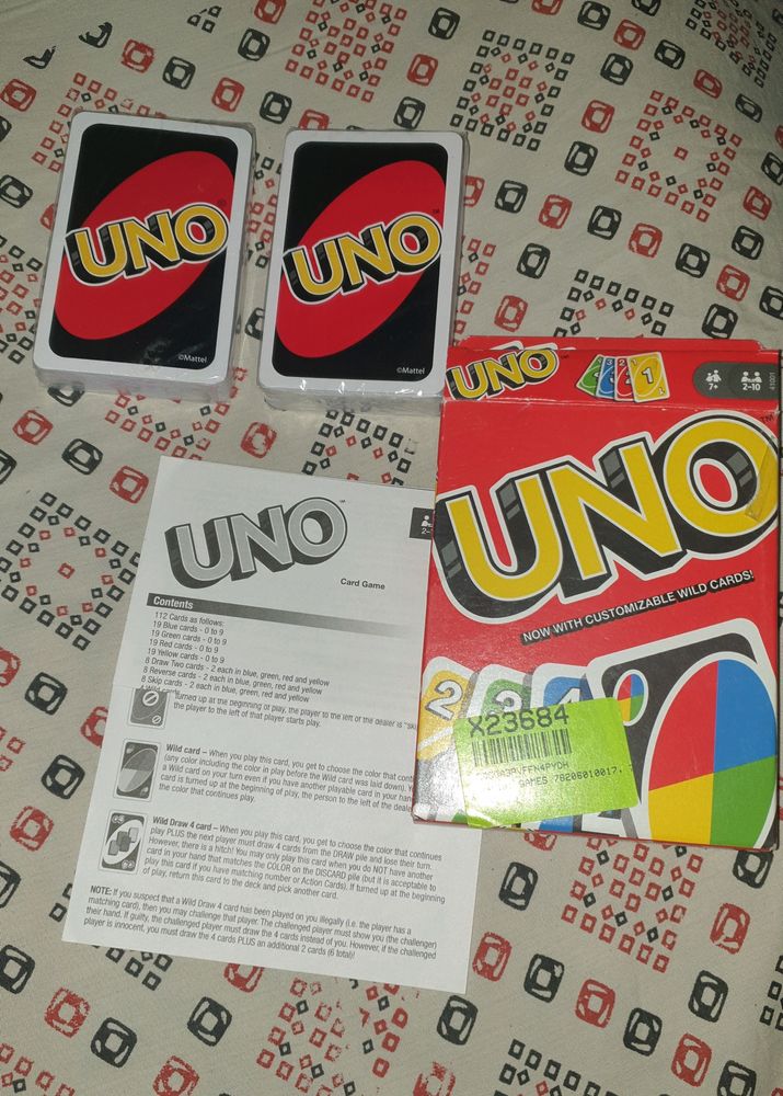 Uno Original Metallic Cards New