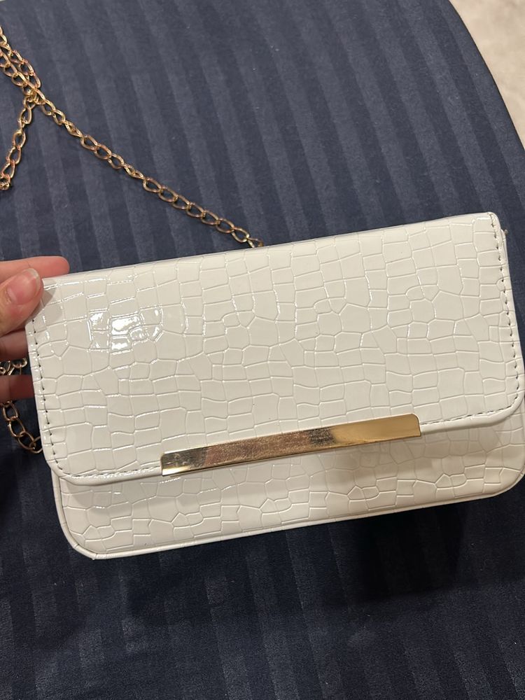 White Sling Bag Purse