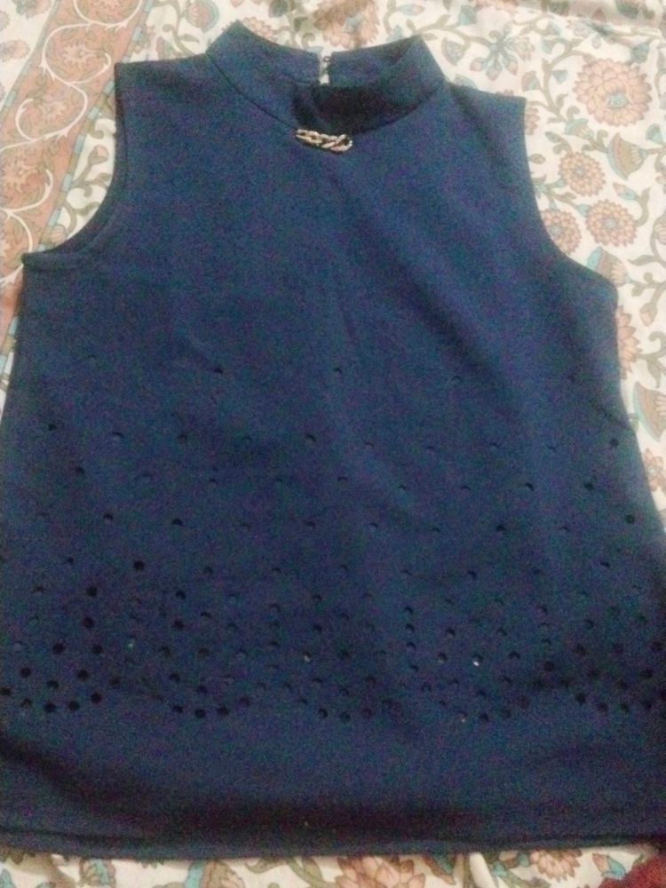 Dark Blue Party Top