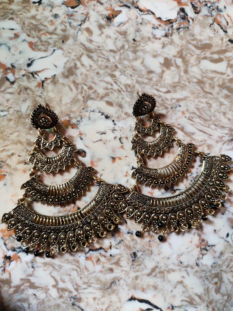 Golden Trendy Earrings