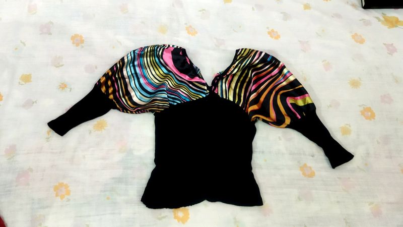 multicolored fashionable top