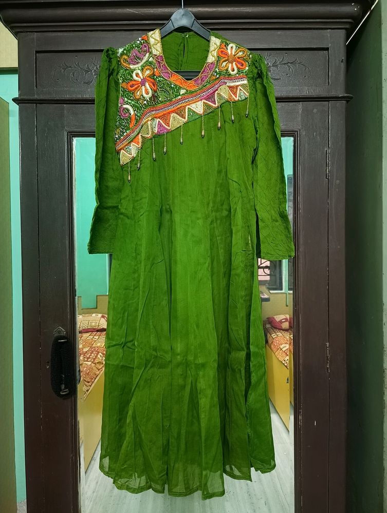 Function Wear Green Kurta Set With Dupatta