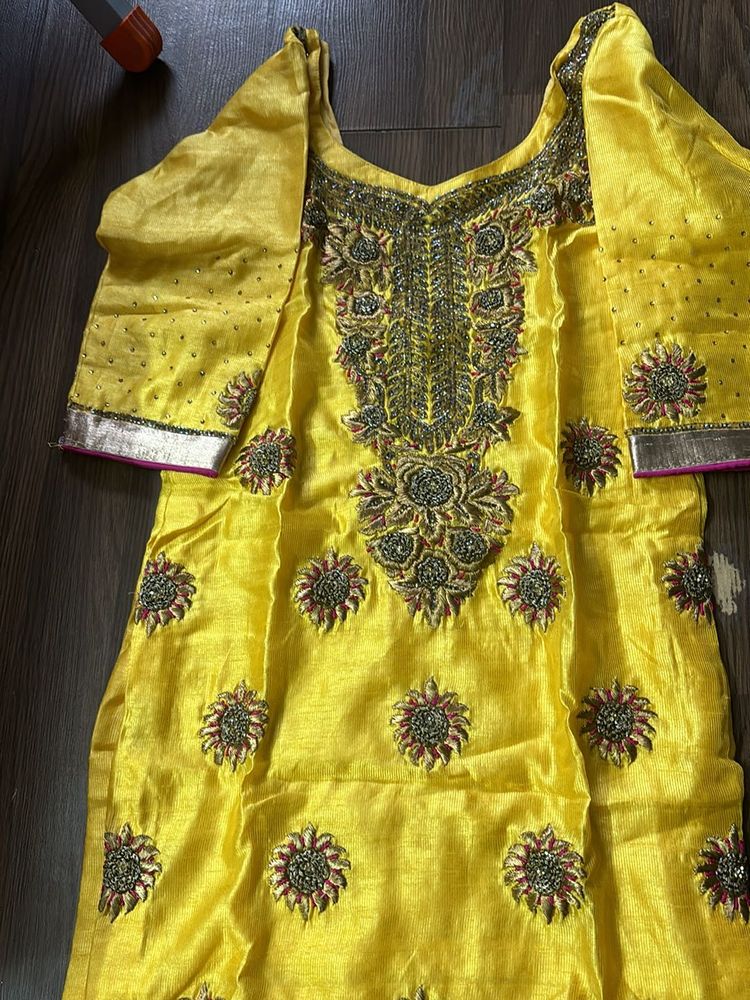 Yellow Patiala Suit