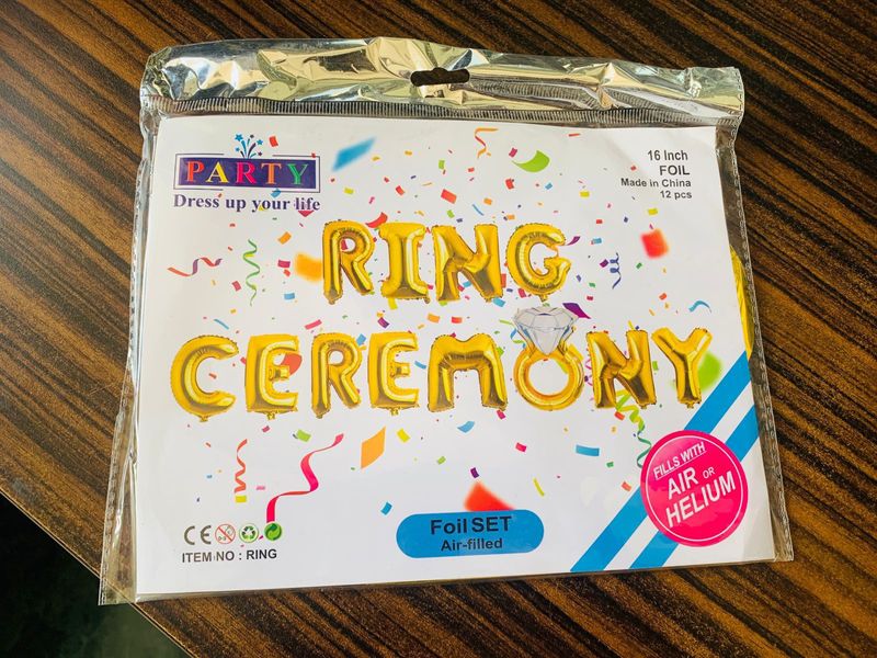 Ring Ceremony Alphabets Balloon