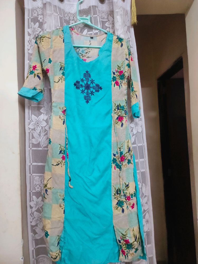 Blue Floral Kurta 🔥 Grab Now