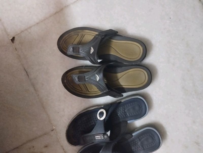 THREE ADDA SLIPPERS and one doctor walk slipper