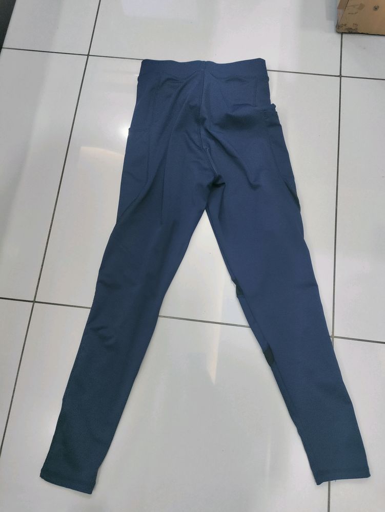 Gym Pants For Women Medium Size Blue Color