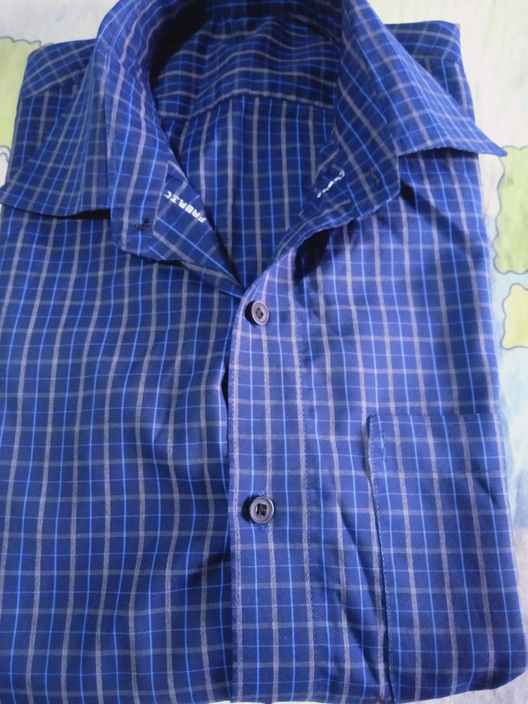 Blue Checked Shirt Lightly Used