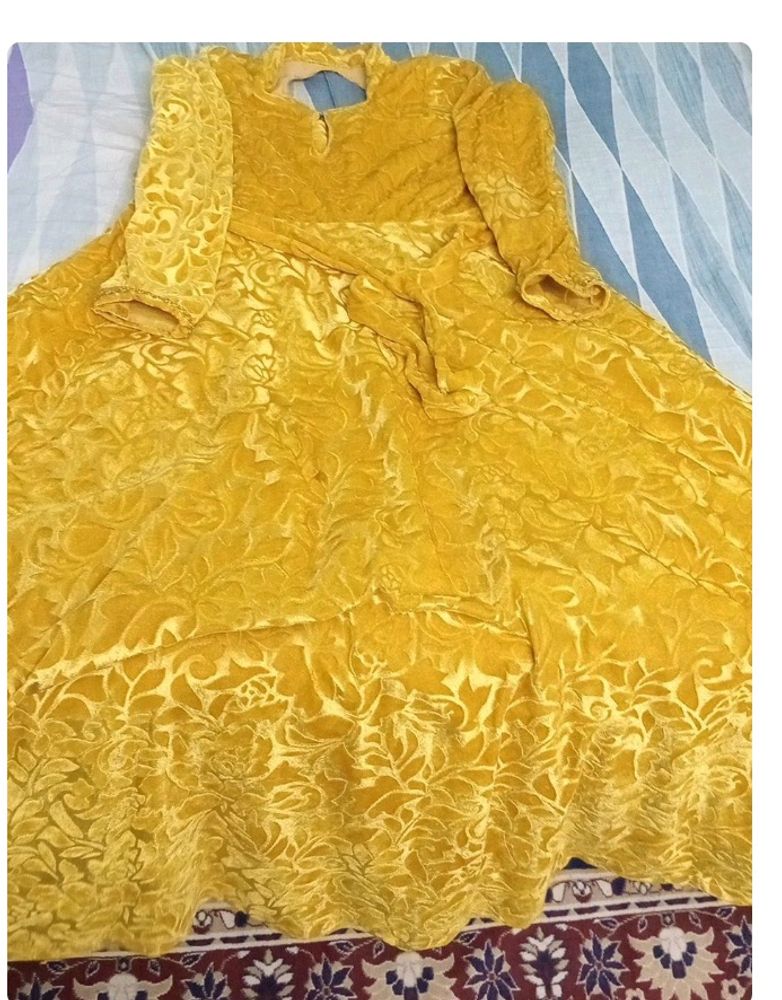 Yellow Velvet Gown