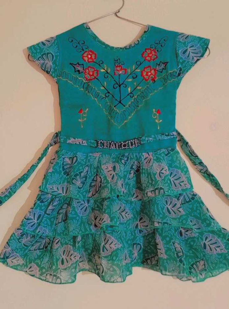 Cute Baby Frock... In Sea Green Color...