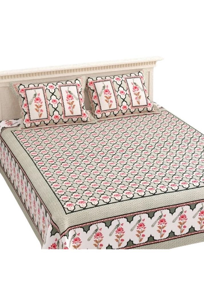 Handblock Printed King Size Bedsheet