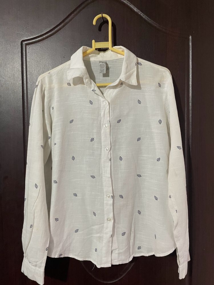 Cotton Linen Button Up Collar Shirt