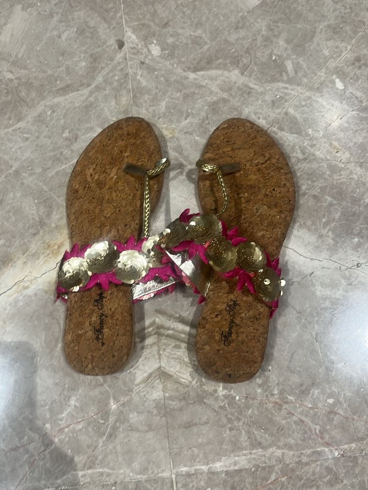 Embroidered Flats For Ethnic Wear