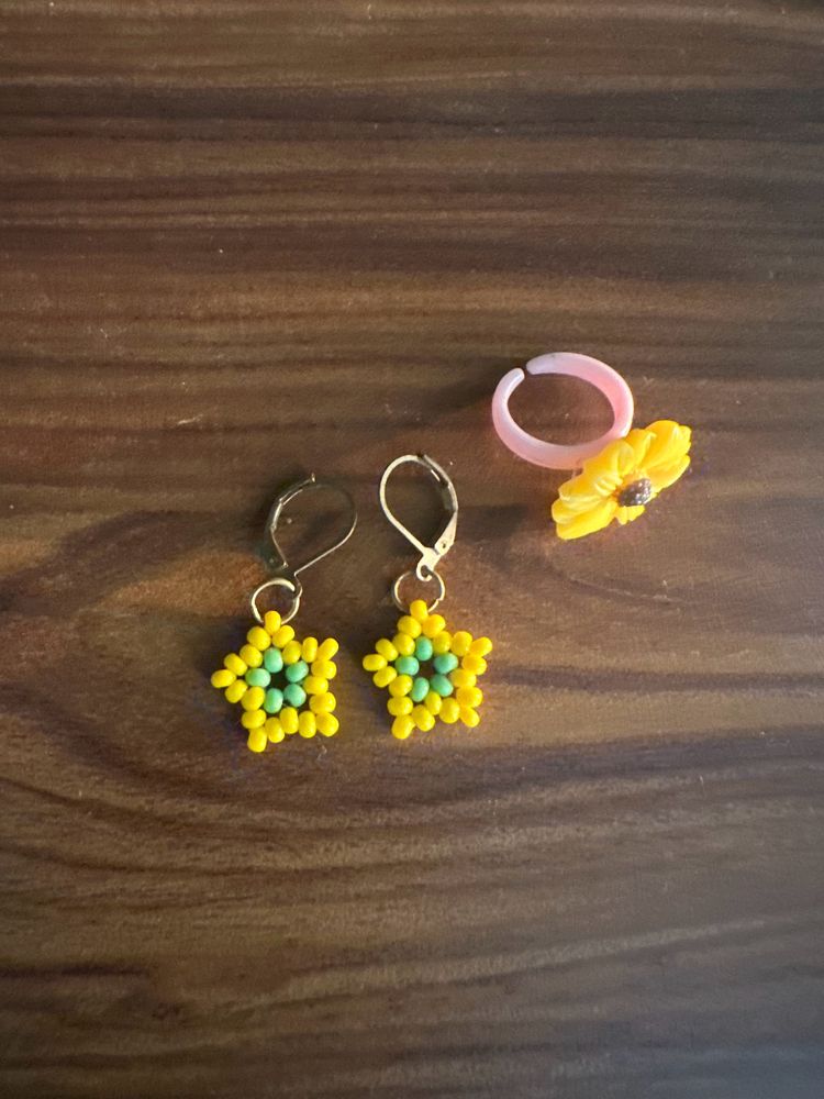 New Handmade Yellow Earrings