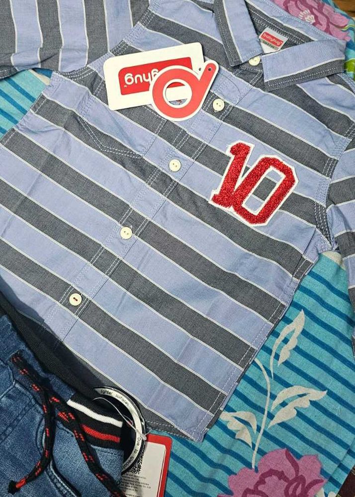 New With Tag Baby Hug Boy Shirt And Jeans