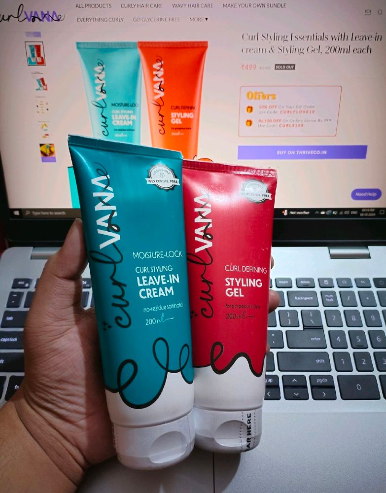 Curlvana Hair Cream And Hair Gel Combo (Seal Pack