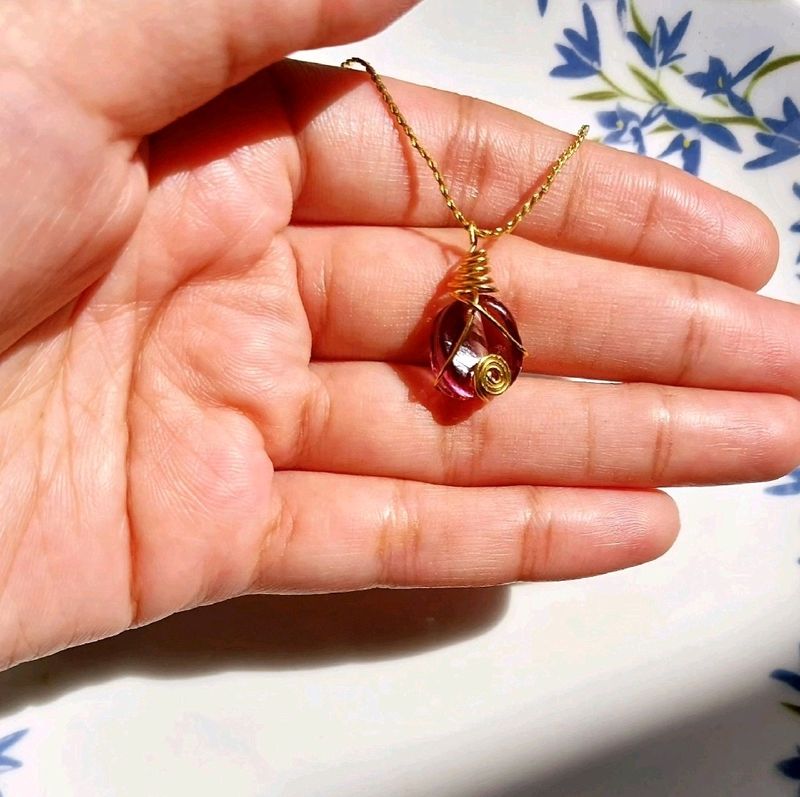 Purple Stone Necklace