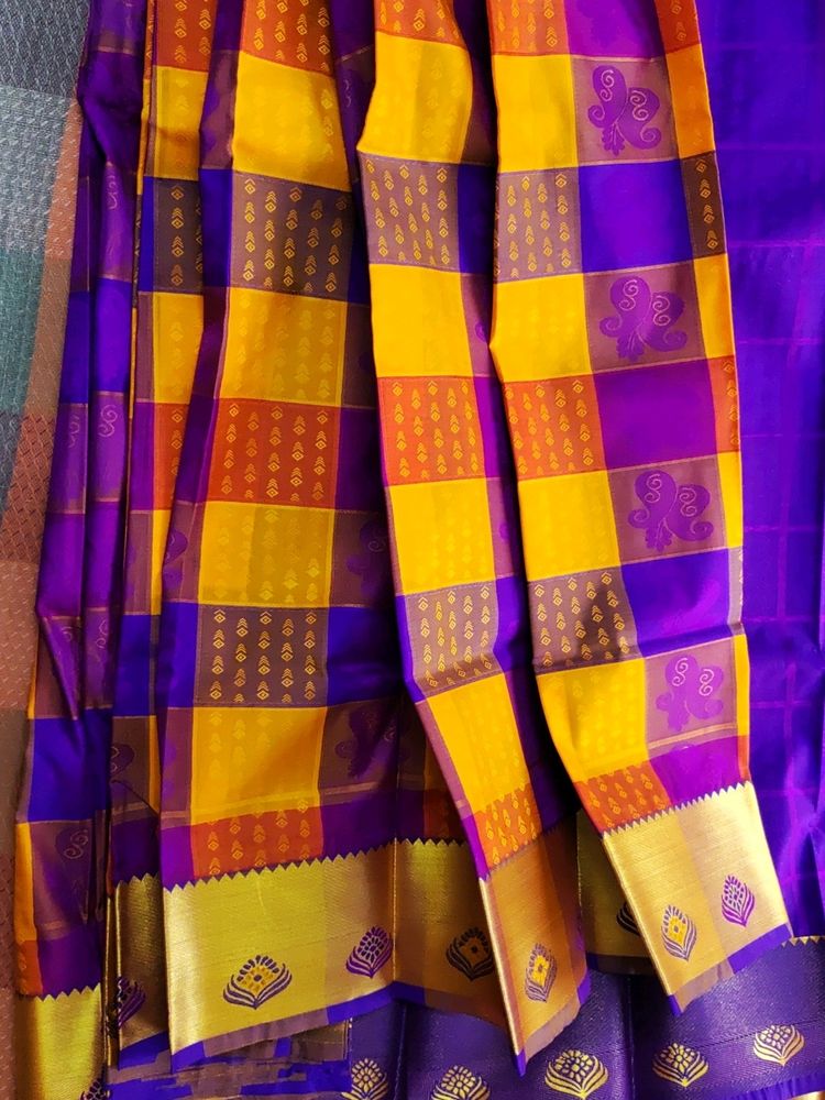 New Cotton Silk Saree With Attached Blouse Piece