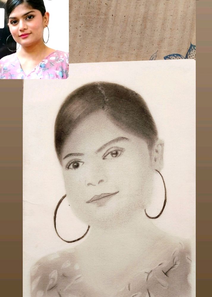 Customised Potrait  ( Handmade) Using Charcoal