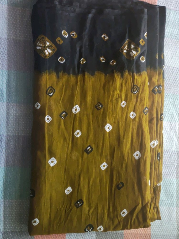 Pure Cotton Bandini Print Saree