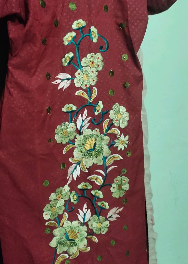 Stitched Full Suit With Dupatta