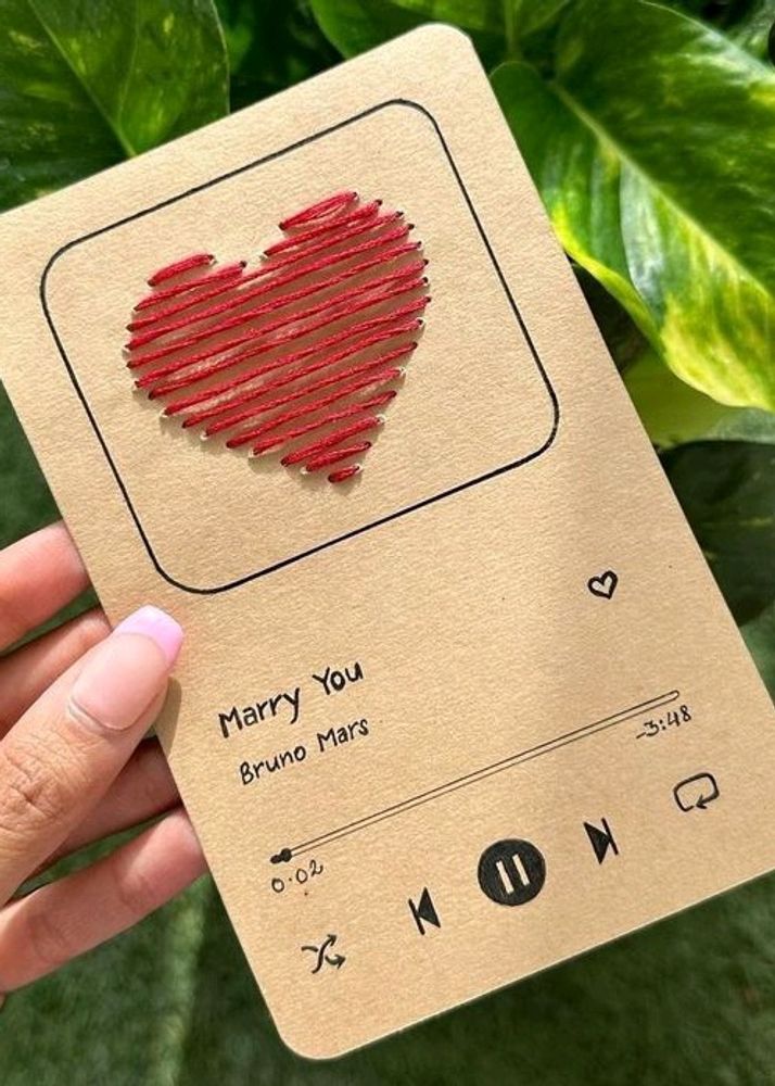 Handmade Card For Your Love.