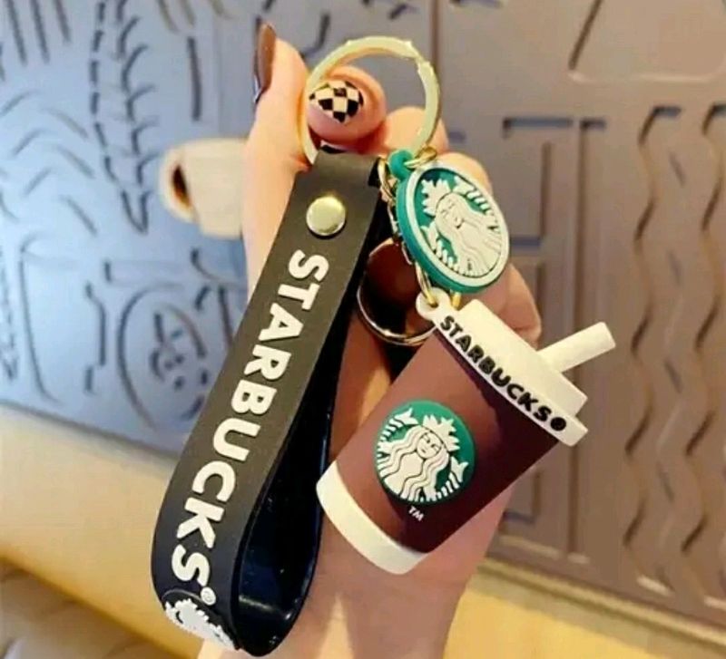 Starbucks Cup 3d Silicon Keychain