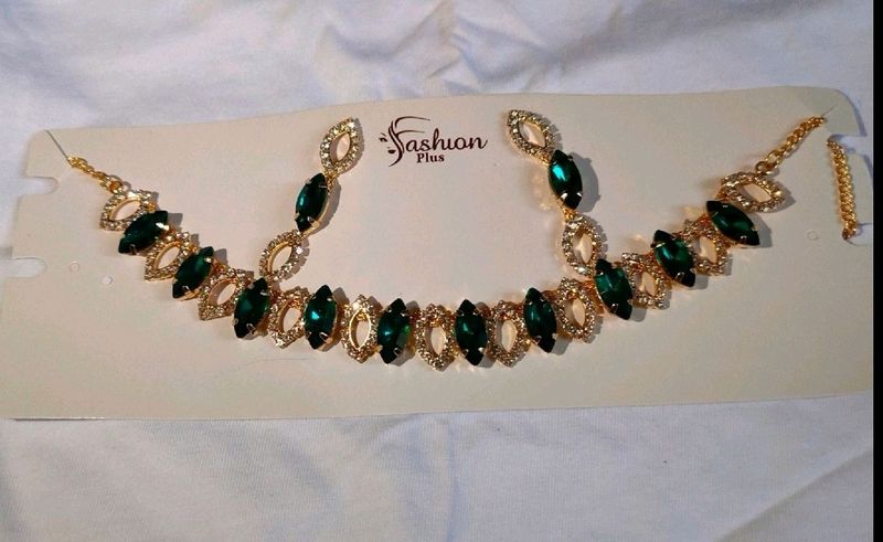 Golden Green Jewllery Set