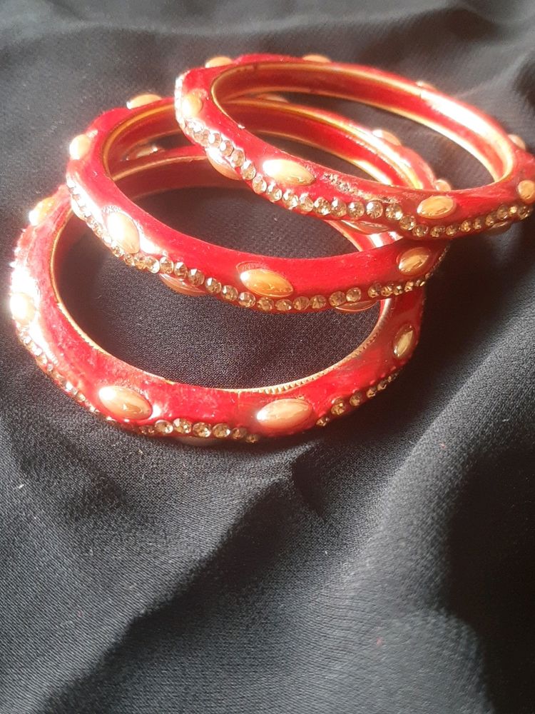 Red Lehati Bangles