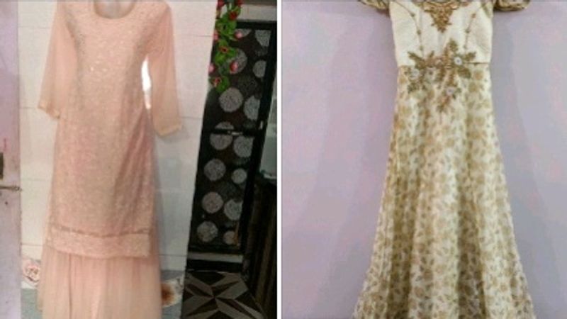 Gharara Dress With Free Cream Colour Gown