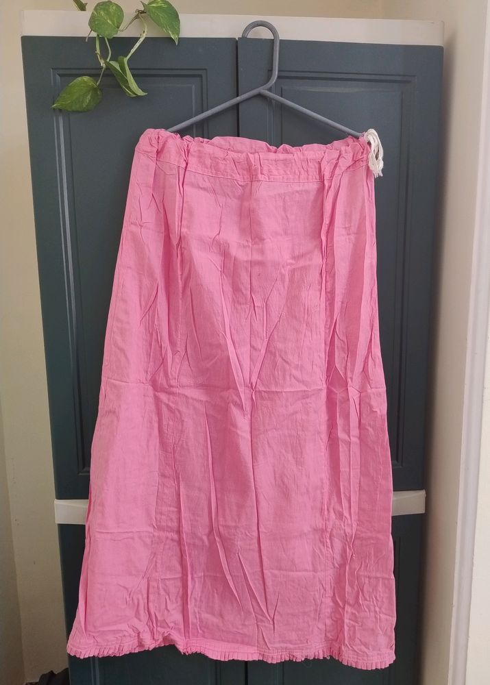 L Size_Petticoat 100% Pure Cotton_ Pink