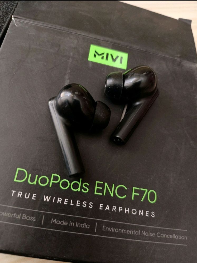 🔥Mivi Duopods F70 ENC (Black, True Wireless)🔥