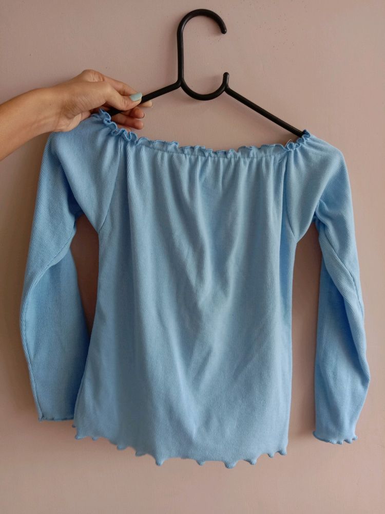 Blue Off Sholder Top💟