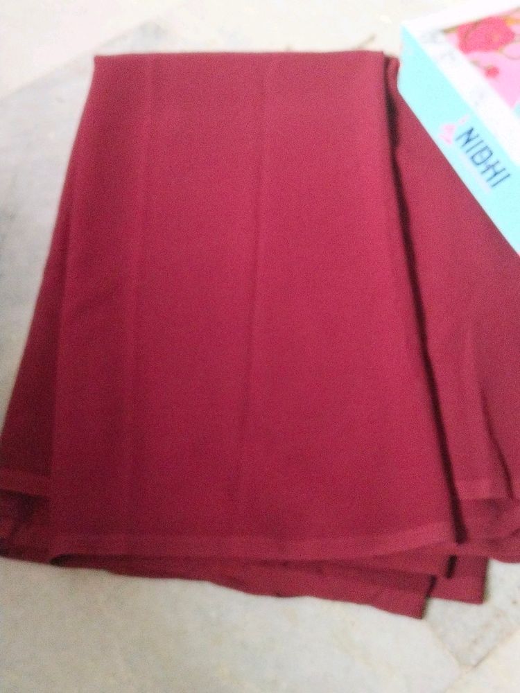 Pure Georgette Sarees Maroon At 600 Rs Only