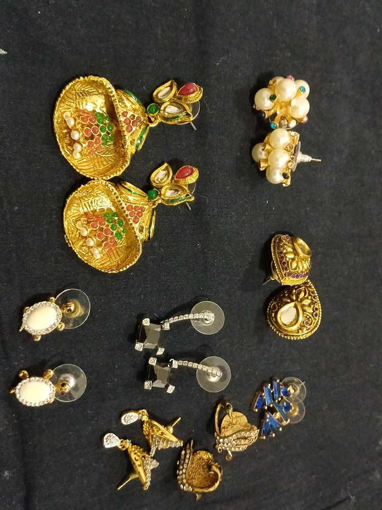 Combo Of Beautiful 8  Pairs Ear Rings