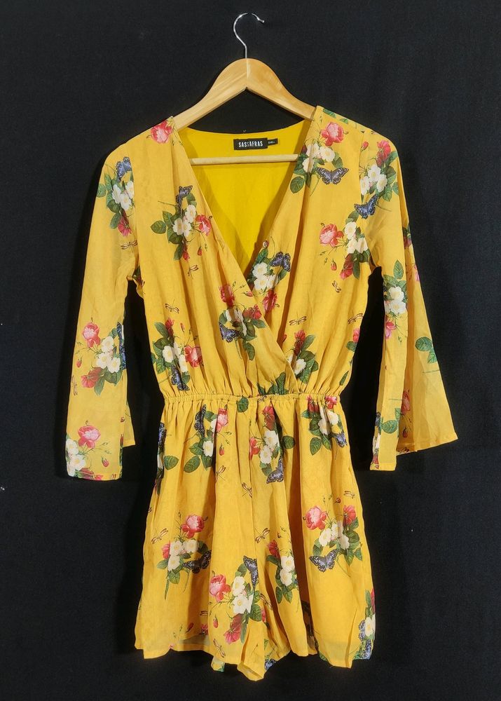 Yellow Floral Jumpsuit